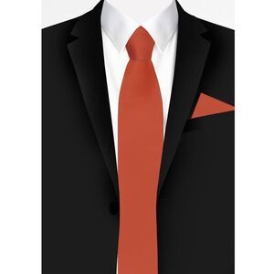 Jacob Anderson Solid Tie - Rust Size One Size